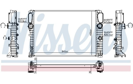 Radiator, engine cooling 62797A Nissens, Image 2