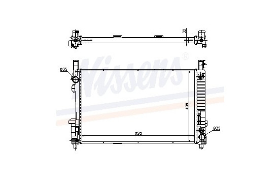 Radiator, engine cooling 62799A Nissens