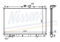 Radiator, engine cooling 62857A Nissens