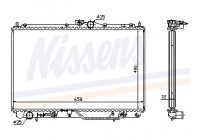 Radiator, engine cooling 62860A Nissens