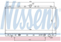 Radiator, engine cooling 62867 Nissens