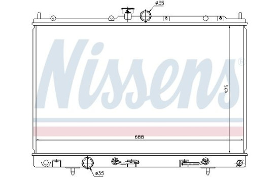 Radiator, engine cooling 62893 Nissens, Image 2