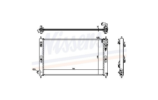 Radiator, engine cooling 628952 Nissens