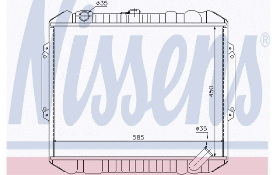 Radiator, engine cooling 628953 Nissens