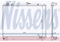 Radiator, engine cooling 628962 Nissens