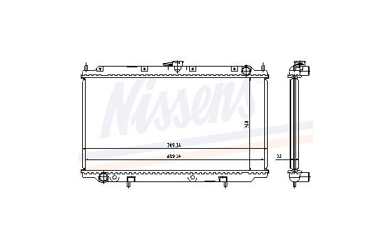 Radiator, engine cooling 62923A Nissens