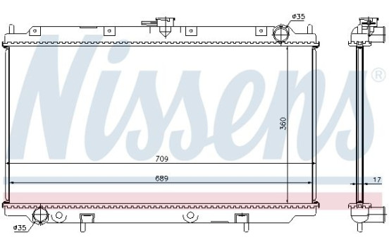 Radiator, engine cooling 62927A Nissens, Image 2