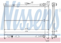 Radiator, engine cooling 62935 Nissens