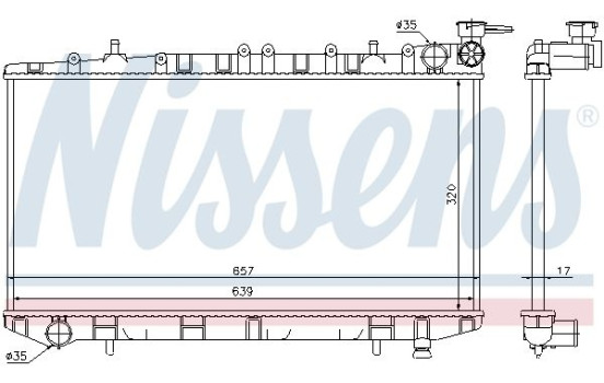 Radiator, engine cooling 62961 Nissens