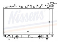 Radiator, engine cooling 629731 Nissens