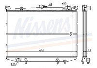 Radiator, engine cooling 62988 Nissens