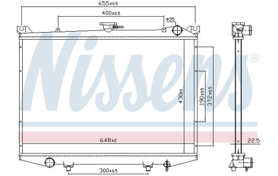 Radiator, engine cooling 62988 Nissens, Image 2