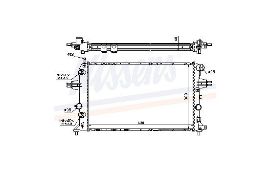 Radiator, engine cooling 63003A Nissens