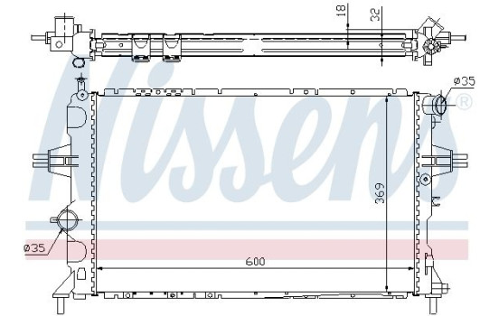 Radiator, engine cooling 63006A Nissens, Image 2