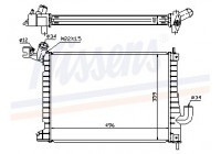 Radiator, engine cooling 63019A Nissens
