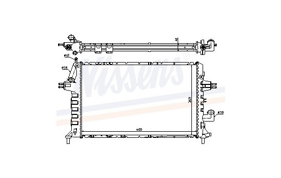 Radiator, engine cooling 63021A Nissens