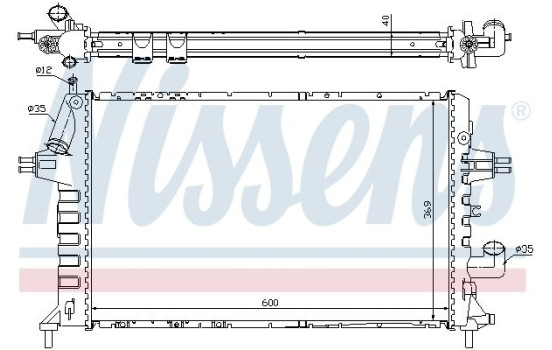 Radiator, engine cooling 63021A Nissens, Image 2