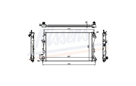 Radiator, engine cooling 63024A Nissens