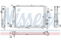 Radiator, engine cooling 63057 Nissens