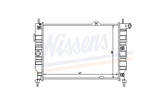 Radiator, engine cooling 63058A Nissens