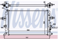 Radiator, engine cooling 630704 Nissens