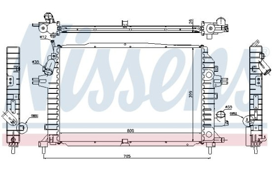 Radiator, engine cooling 630705 Nissens, Image 2