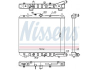 Radiator, engine cooling 630708 Nissens