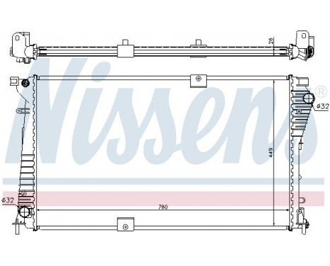 Radiator, engine cooling 630709 Nissens, Image 2