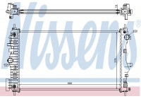 Radiator, engine cooling 630713 Nissens