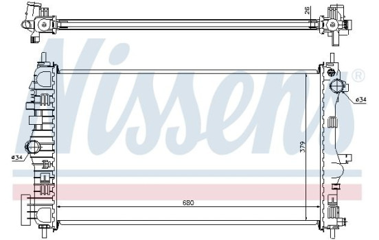 Radiator, engine cooling 630714 Nissens, Image 2
