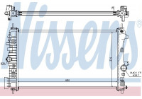 Radiator, engine cooling 630716 Nissens