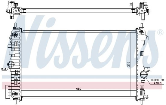 Radiator, engine cooling 630717 Nissens, Image 2