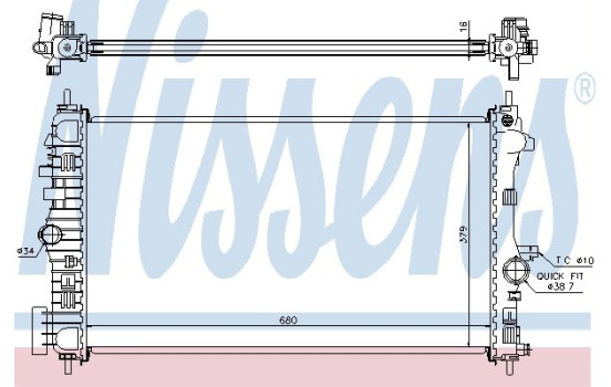 Radiator, engine cooling 630718 Nissens