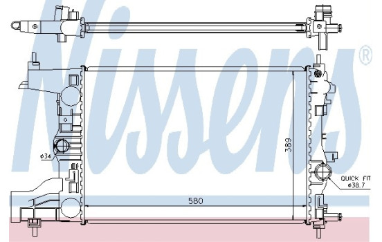 Radiator, engine cooling 630726 Nissens