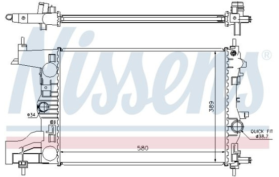 Radiator, engine cooling 630726 Nissens, Image 2