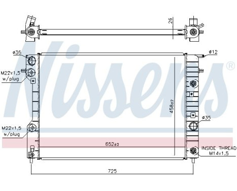 Radiator, engine cooling 63072A Nissens, Image 6