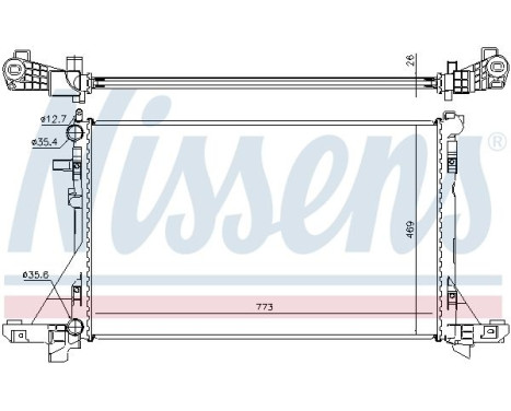 Radiator, engine cooling 630732 Nissens