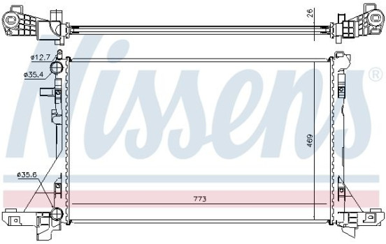 Radiator, engine cooling 630732 Nissens