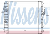 Radiator, engine cooling 630738 Nissens