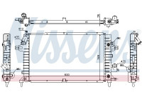 Radiator, engine cooling 630739 Nissens