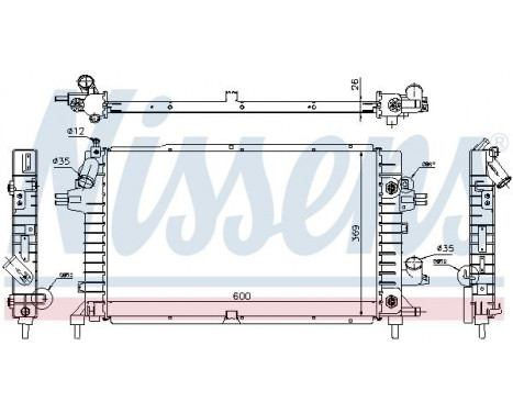 Radiator, engine cooling 630739 Nissens