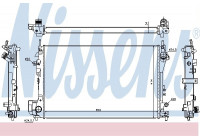 Radiator, engine cooling 630742 Nissens
