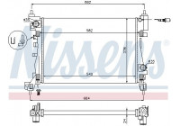 Radiator, engine cooling 630743 Nissens