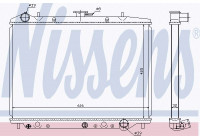 Radiator, engine cooling 630754 Nissens