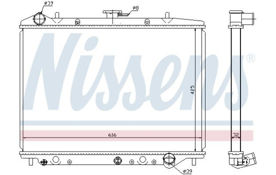 Radiator, engine cooling 630754 Nissens, Image 2