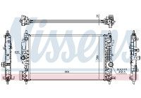 Radiator, engine cooling 630764 Nissens