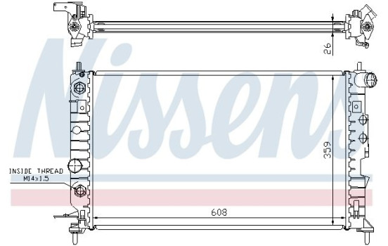 Radiator, engine cooling 630771 Nissens, Image 2