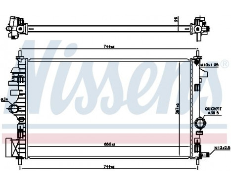 Radiator, engine cooling 630773 Nissens