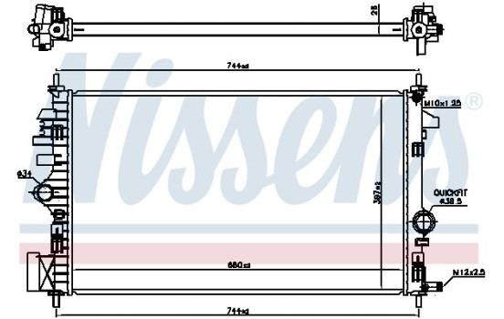 Radiator, engine cooling 630773 Nissens
