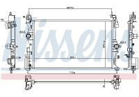 Radiator, engine cooling 630783 Nissens